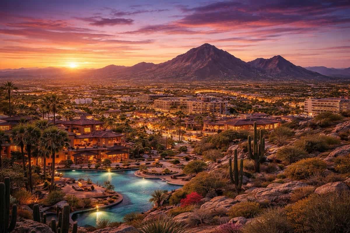 Scottsdale, AZ - Jay Chang Scottsdale skyline - wealth management for Arizona top engineers, executives, and physicians